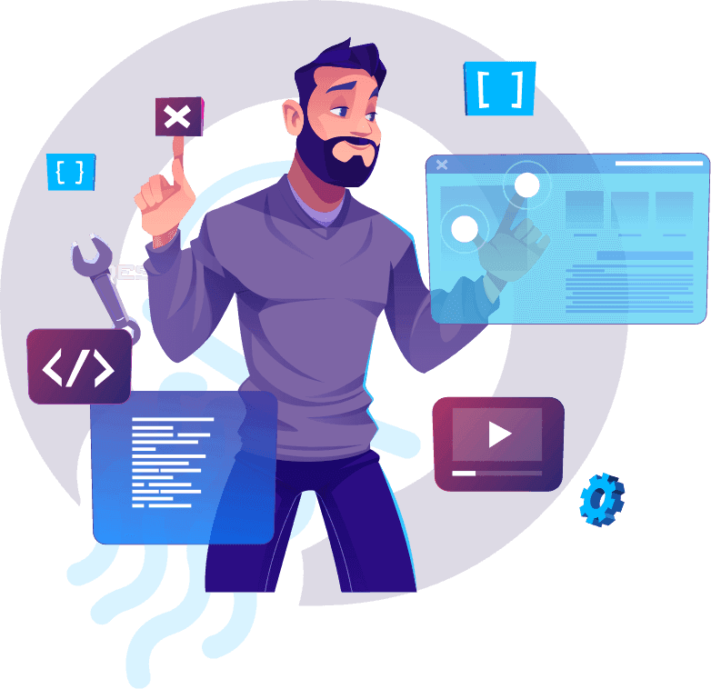 Team collaborating illustration